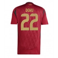 Belgicko Jeremy Doku #22 Domáci futbalový dres ME 2024 Krátky Rukáv